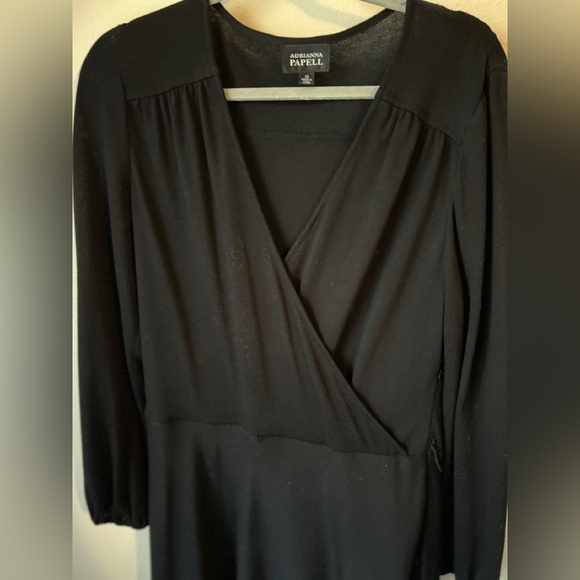 ADRIANNA PAPELL BLACK MAXI VINTAGE DRESS 10 - Picture 2 of 5
